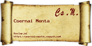 Csernai Menta névjegykártya